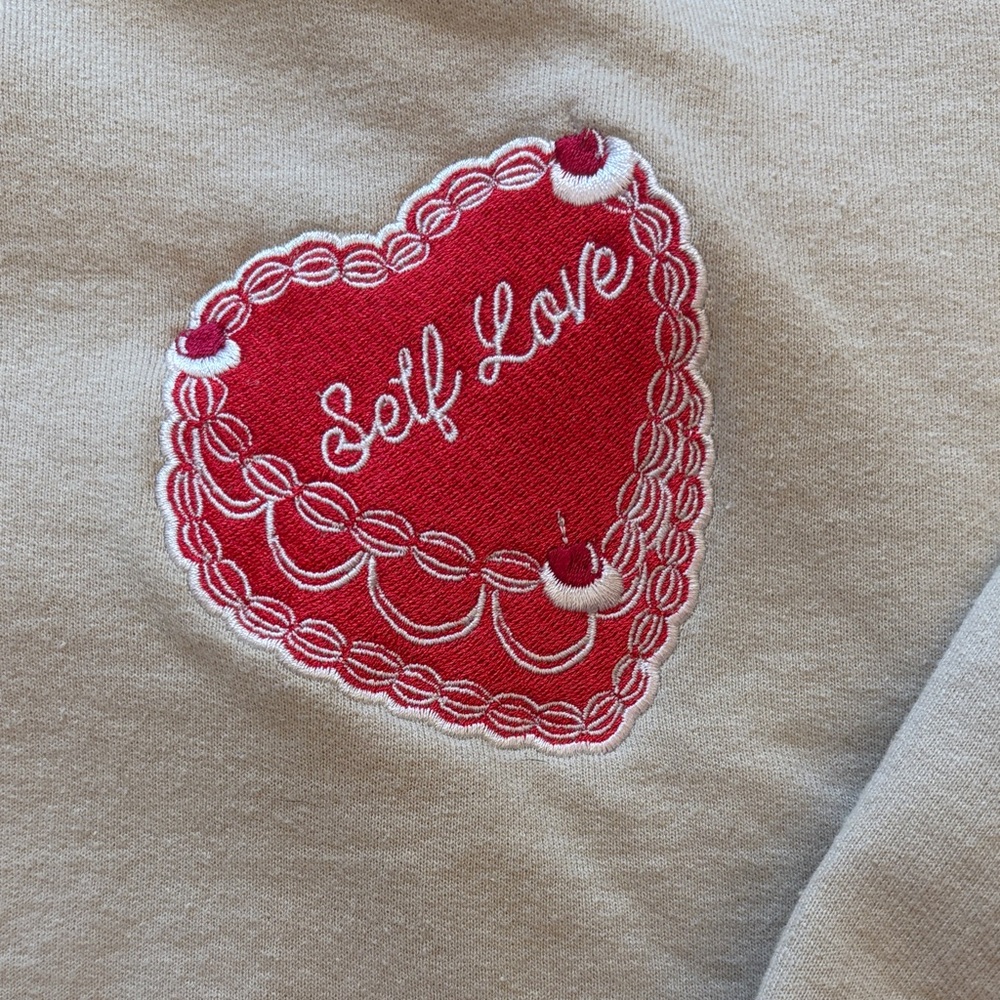 Red Heart Self Love Patch Crewneck